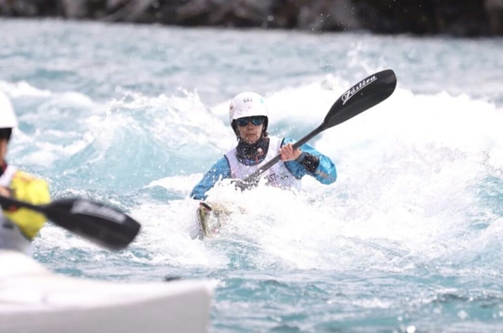 Dr Lucy Hone Kayaking